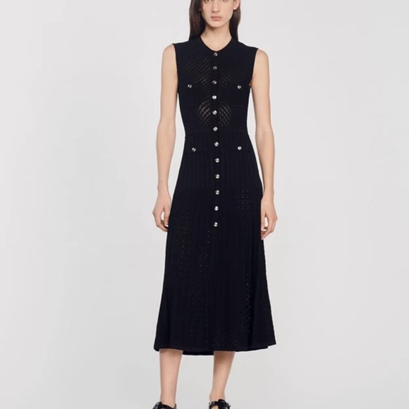 Sandro Fancy Knit Dress